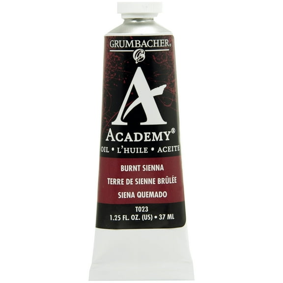 Grumbacher Academy Oil Color, 37ml Tube, Burnt Sienna