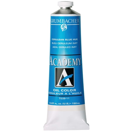 Grumbacher Academy Oil Color, 37ml Tube, Cerulean Blue Hue