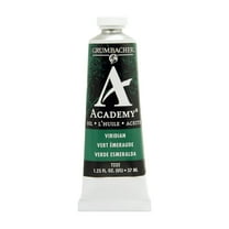 Grumbacher Academy Oil Color, 37ml Tube, Viridian Hue
