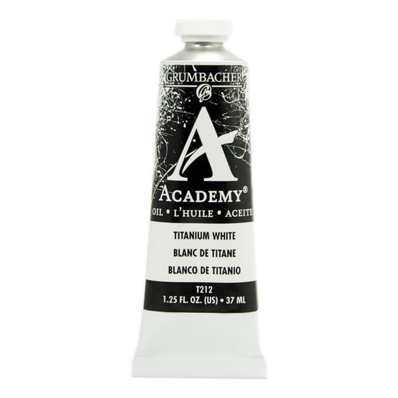 Grumbacher Academy Oil Color, 37ml Tubes, Titanium White (Soft)