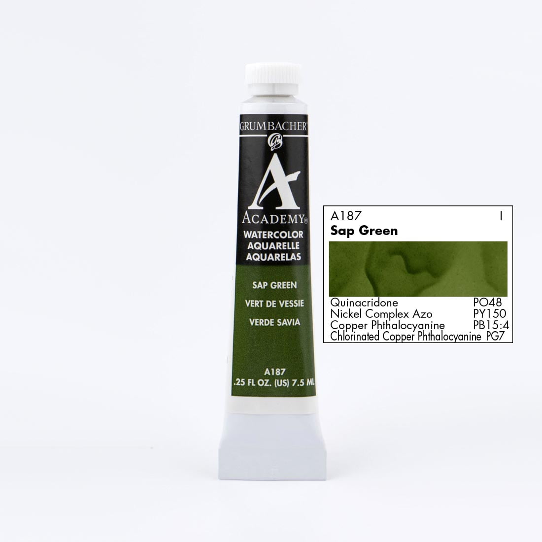 Grumbacher Academy Acquerello - Tubo 7,5 Ml - Colore Blu Thalo (Ciano Intenso)