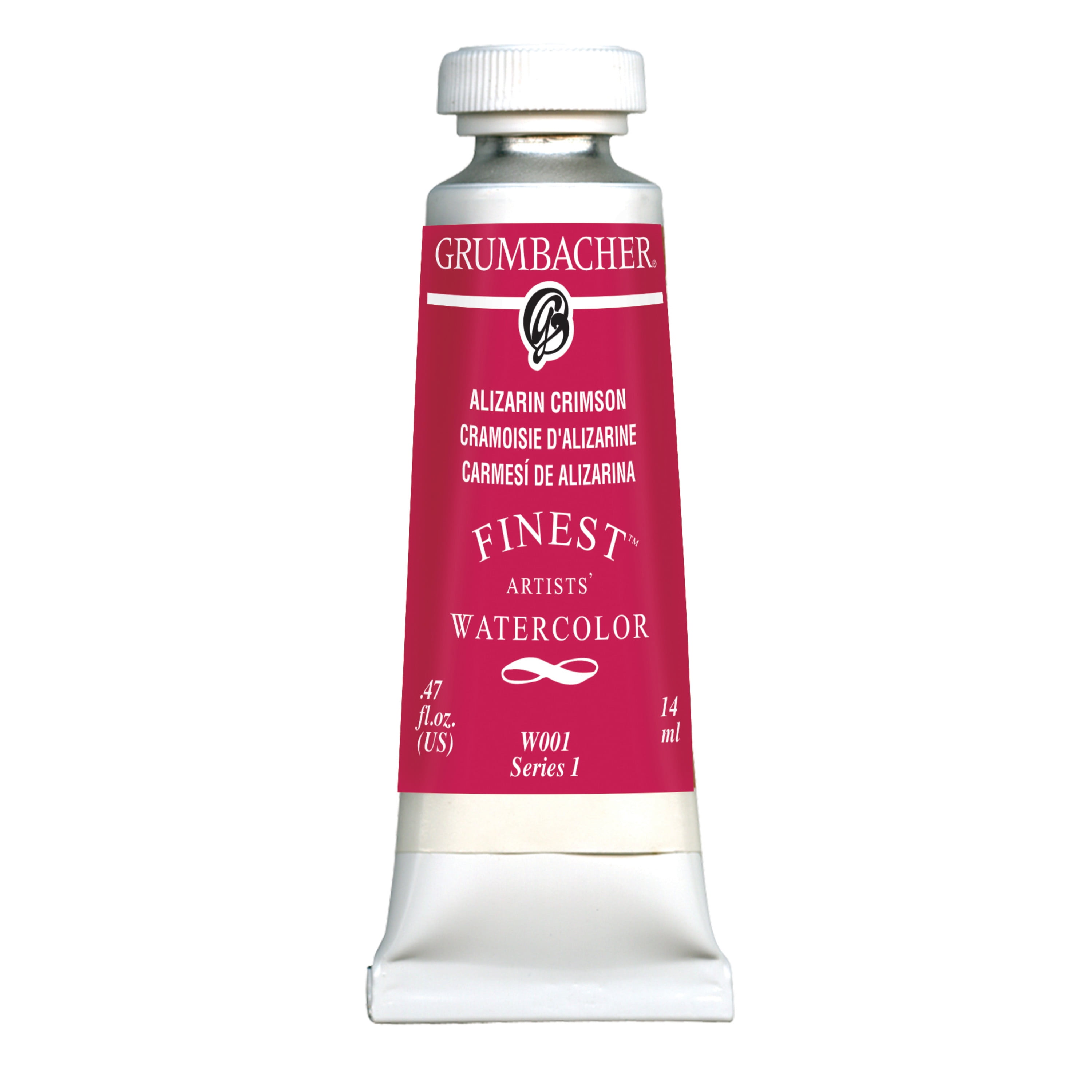 Grumbacher Finest Watercolor Paint, 14 ml/0.47 oz, Alizarin Crimson