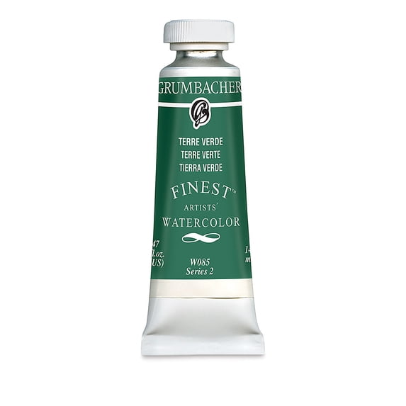 Grumbacher Finest Watercolor Paint, Terre Verde, 14 ml/0.47 oz. Tube