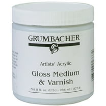 Grumbacher Gloss Medium & Varnish, 8 oz.