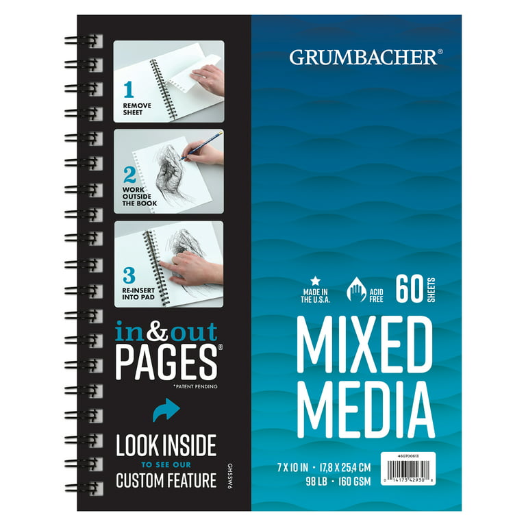 Grumbacher 7 x 10 Side Wire Mixed Media Pad - Each