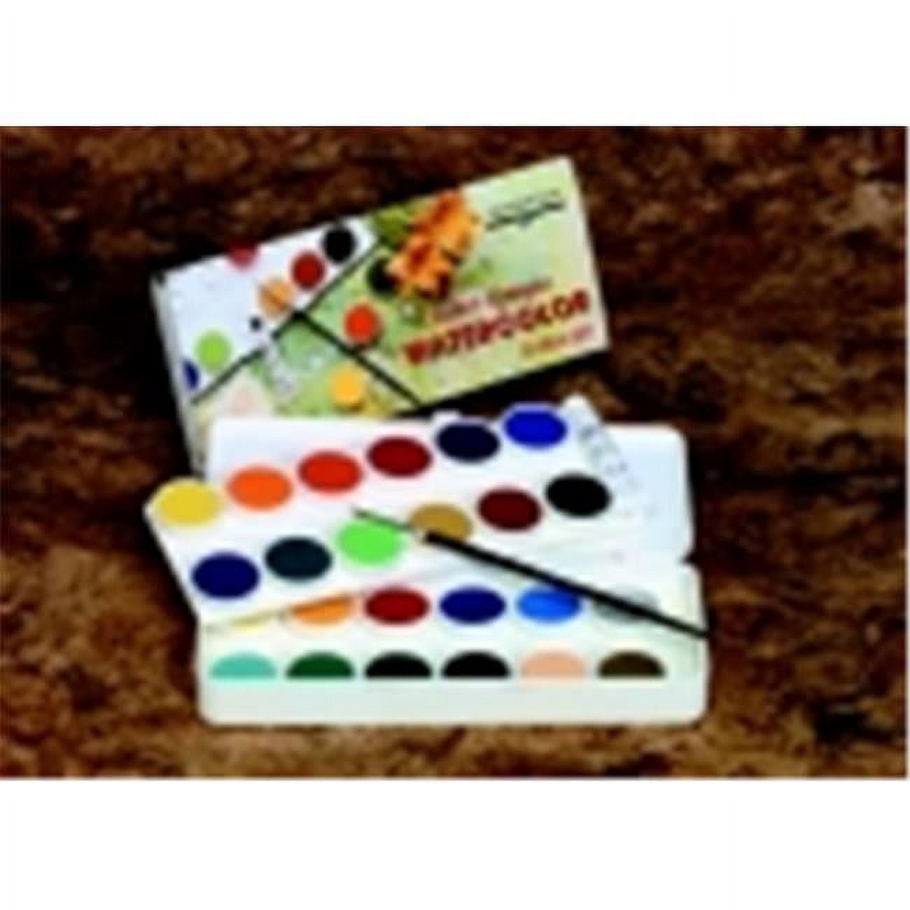 Grumbacher Non-Toxic Watercolor Paint Set With Brush And 7.5 Ml. Tube Of Chinese White- Set - 24