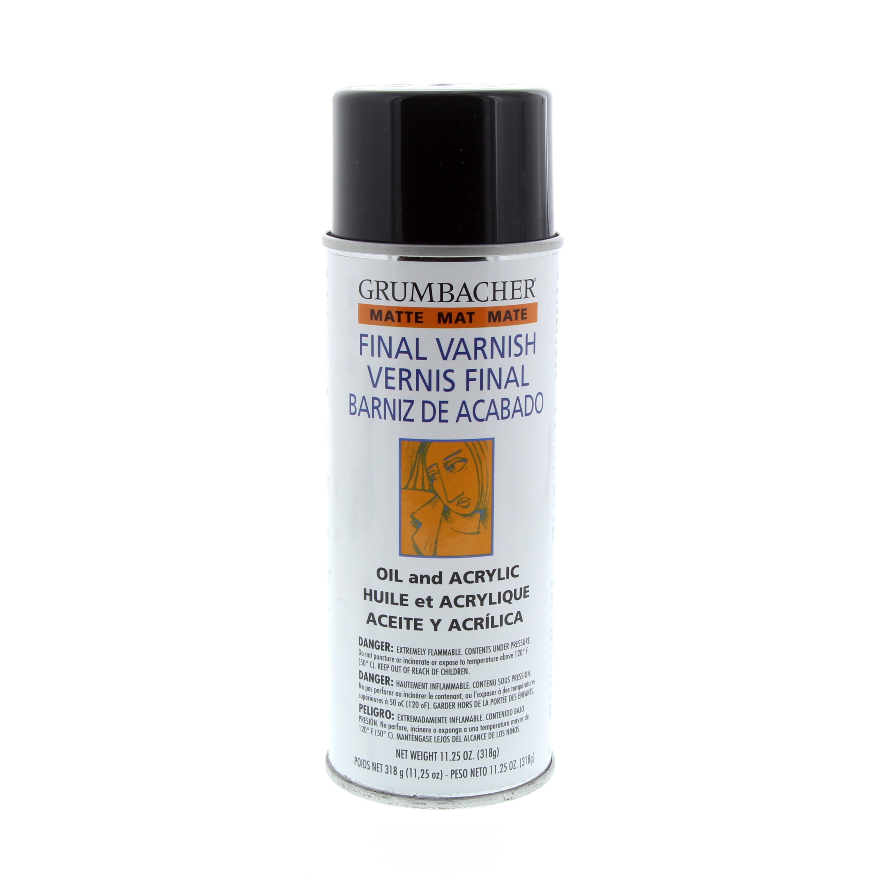 Grumbacher Picture Matte Varnish for Picture and Oil & Acrylic Painting, 11.25 oz. Can
