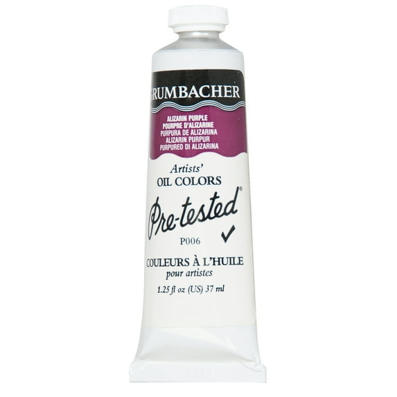 Grumbacher Pre-Tested Oil Color, 37ml Tube, Alizarin Purple