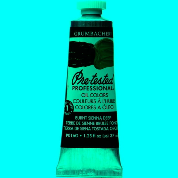 Grumbacher Pre-Tested Oil Color, 37ml Tube, Burnt Sienna Deep