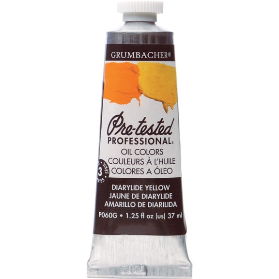Grumbacher Pre-Tested Oil Color, 37ml Tube, Dairylide Yellow