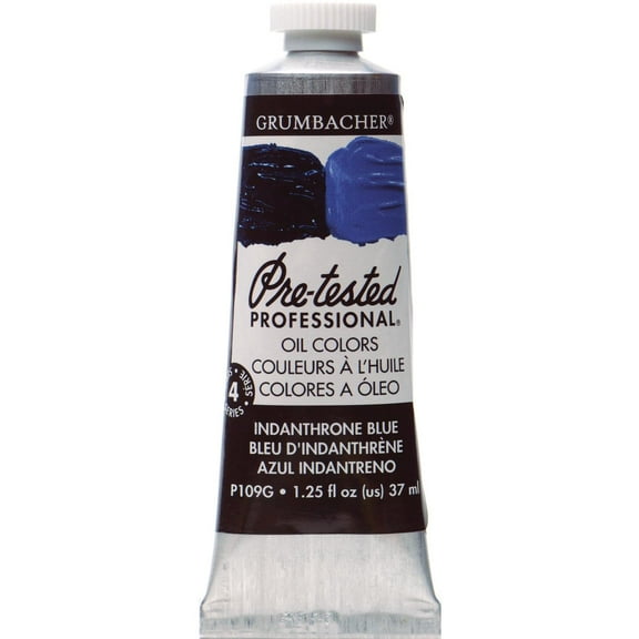 Grumbacher Pre-Tested Oil Color, 37ml Tube, Indanthrone Blue
