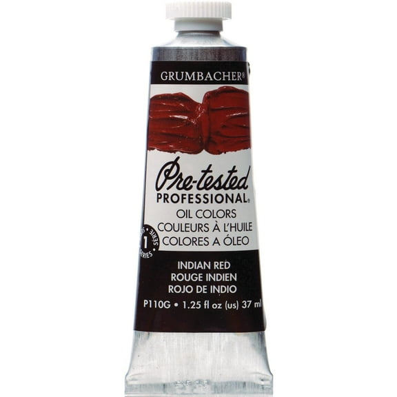 Grumbacher Pre-Tested Oil Color, 37ml Tube, Indian Red
