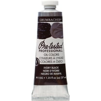 Grumbacher Pre-Tested Oil Color, 37ml Tube, Ivory Black