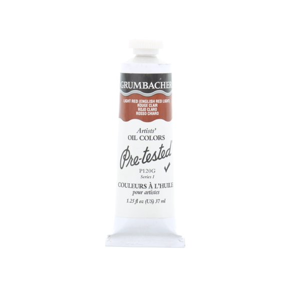 Grumbacher Pre-Tested Oil Color, 37ml Tube, Light Red (English Red, Light)