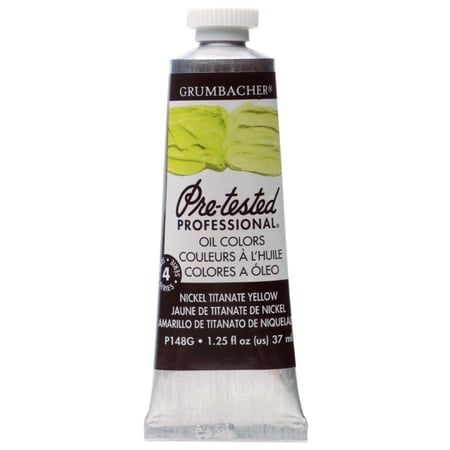 Grumbacher Pre-Tested Oil Paint, Nickel Titanate Yellow, 37ml/1.25 oz. Tube