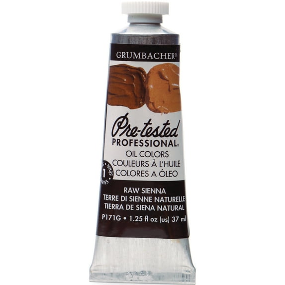 Grumbacher Pre-Tested Oil Color, 37ml Tube, Raw Sienna