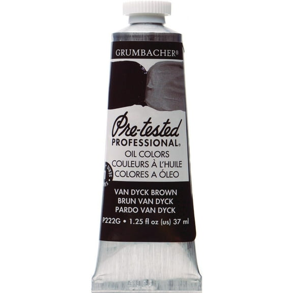 Grumbacher Pre-Tested Oil Color, 37ml Tube, Van Dyke Brown
