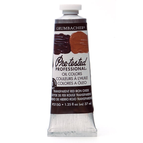 Grumbacher Pre-Tested Oil Paint, Transparent Red Iron Oxide, 37ml/1.25 oz. Tube,