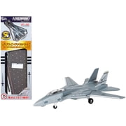 Grumman F-14 Tomcat Fighter Aircraft VF-32 The Swordsmen CVN-65 Aircraft Carrier Deck 1/200 Diecast Model by Forces of Valor