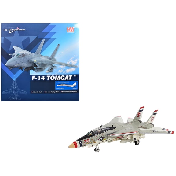 Grumman F-14A Tomcat Fighter Aircraft "Bicentennial Scheme VF-124" (1976) United States Navy "Air Power Series" 1/72 Diecast Model by Hobby Master