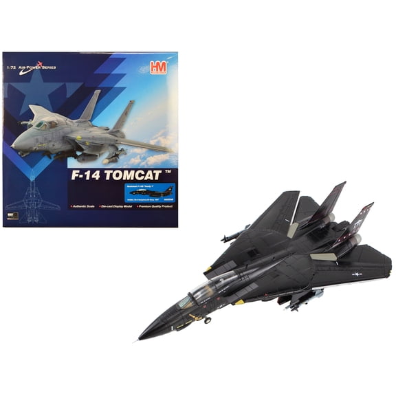 Grumman F-14D Tomcat Fighter Aircraft "Vandy 1, VX-9 Vampires" (1997) US Navy "Air Power" 1/72 Diecast Model by Hobby Master