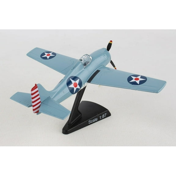 Grumman F4F Wildcat Aircraft United States Navy 1/87 (HO) Diecast Model Airplane by Postage Stamp