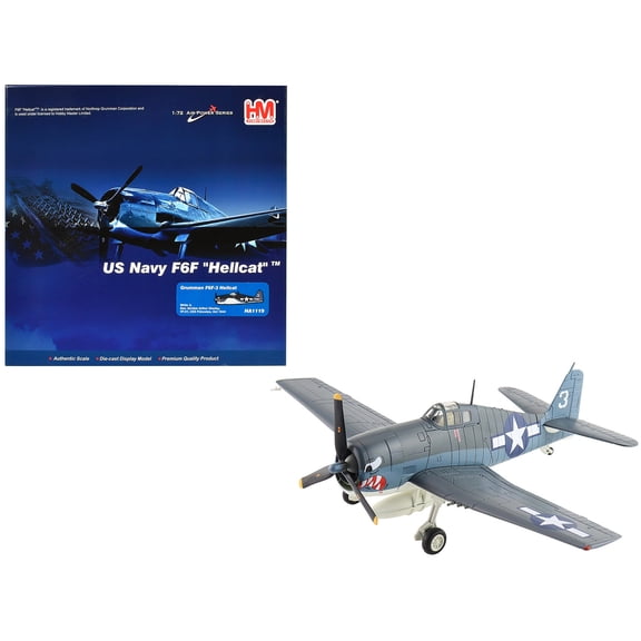 Grumman F6F-3 Hellcat Fighter Aircraft "Ens. Gordon Arthur Stanley VF-27 USS Princeton" (1944) United States Navy "Air Power Series" 1/72 Diecast Model by Hobby Master