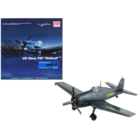 Grumman F6F-5 Hellcat Fighter Aircraft "Blue Angels #2" (1946) US Navy "Air Power Series" 1/72 Diecast Model by Hobby Master
