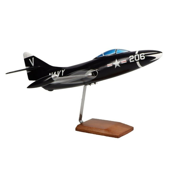 Grumman F9F-5 Panther Large Mahogany Model