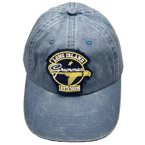 Grumman Vintage Logo "Worn Patch" Hat, Blue