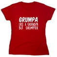 thumbnail image 1 of Grumpa Like A Grandpa But Grumpier Sarcastic Humor Novelty Funny Women's Casual Tees, 1 of 3