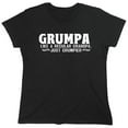thumbnail image 1 of Grumpa Like A Regular Sarcastic Humor Novelty Funny Women's Casual Tees, 1 of 3