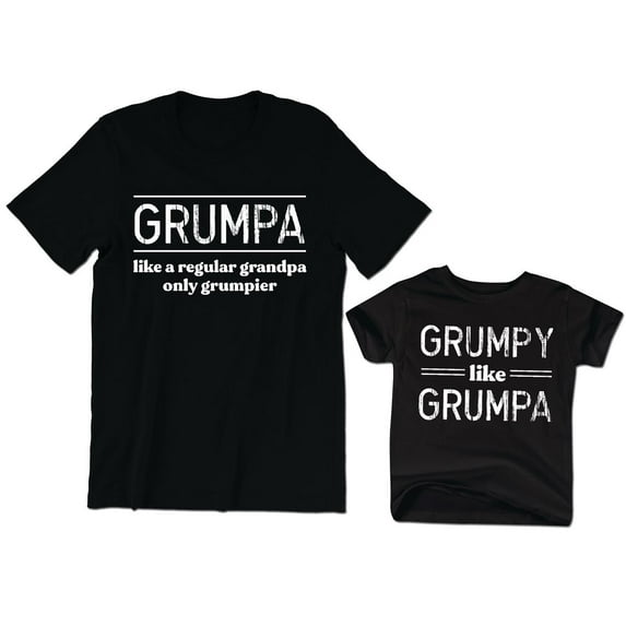 Grumpa Like a Regular Grandpa Only Grumpier Men's T-Shirt Funny Tee Grumpy Like Grumpa Kids Toddler Shirt Youth Baby