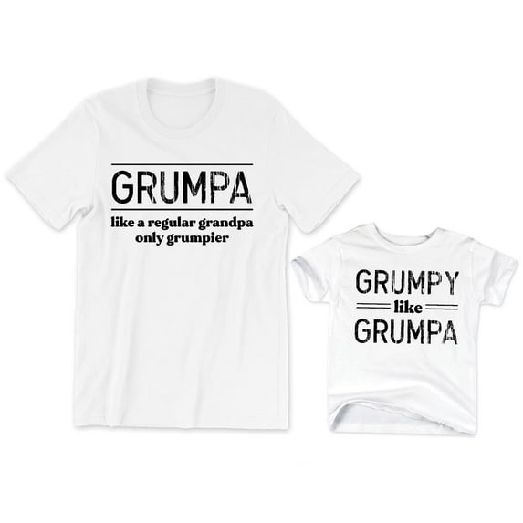 Grumpa Like a Regular Grandpa Only Grumpier Men's T-Shirt Funny Tee Grumpy Like Grumpa Kids Toddler Shirt Youth Baby