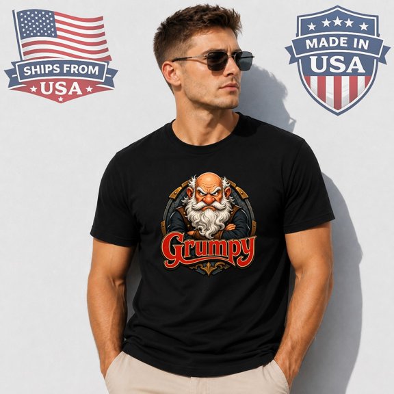 Grumpy Angry Bearded Dwarf Graphic T-Shirt