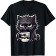 thumbnail image 1 of Grumpy Animal Uh Nope Cat Coffee Graphic Tee Funny Unisex T-Shirt, 1 of 6