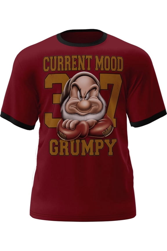 Grumpy Adult Ringer Tee Shirt, S-2XL (Men's)