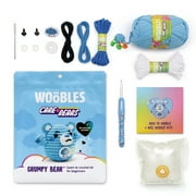 The Woobles Beginner Crochet Amigurumi Kit   Grumpy Bear, Learn to Crochet Character Craft Kit for Kids and Adults