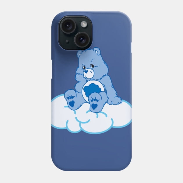 Grumpy Bear Pouting on Cloud Funny Cute Compatible Phone Case for