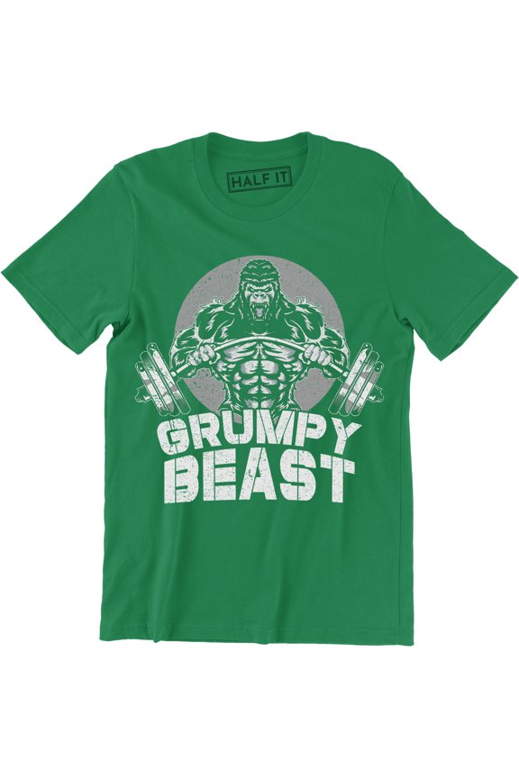 Grumpy Beast Gorilla Ultimate Muscle Bodybuilding Unleash Workout Funny T-Shirt