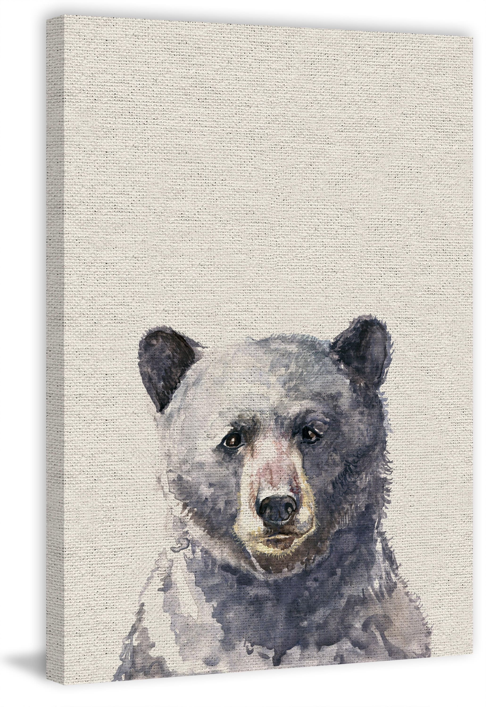 Grumpy Big Bear Painting Print on Wrapped Canvas