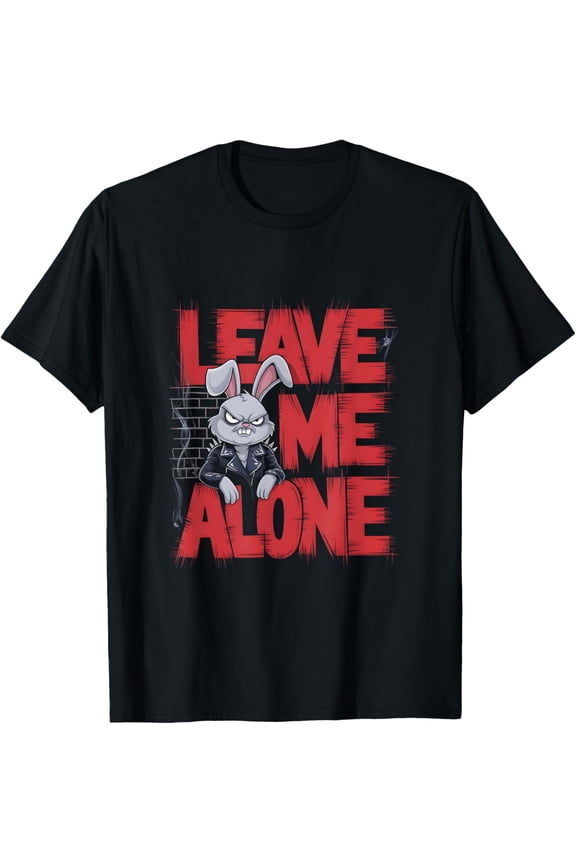 Grumpy Bunny Introverts Rebel Lone Wolfs Rabbit T-Shirt