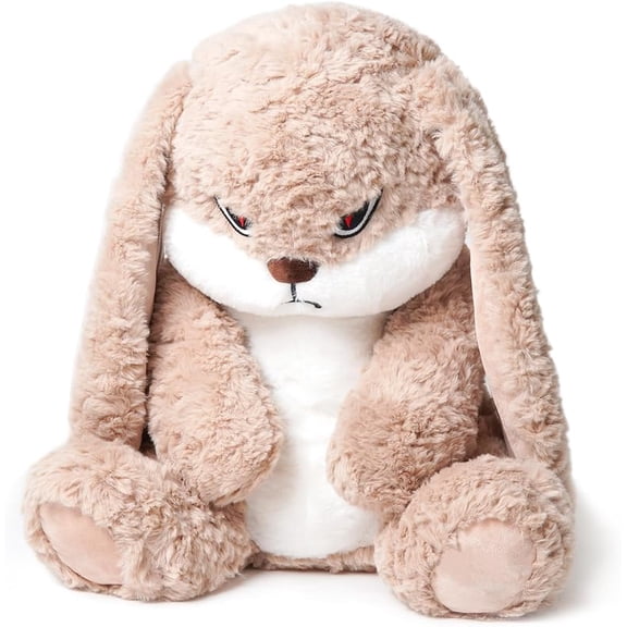 Grumpy Bunny Stuffed Animal, 19.6" Plush Rabbit Stuffed Animals with Floppy Ears, Cuddly Soft Plush Toys Huggable, Perfect for a Gift