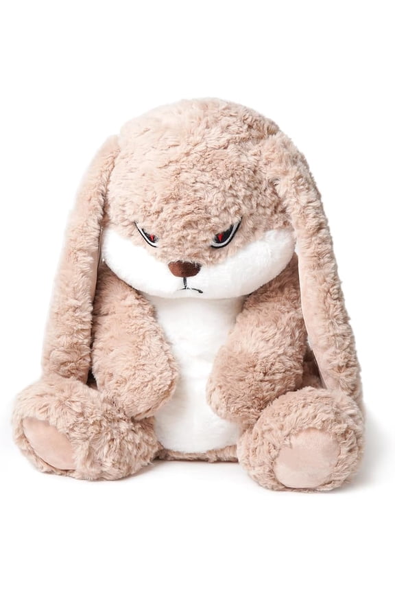 Grumpy Bunny Stuffed Animal, 19.6" Plush Rabbit Stuffed Animals with Floppy Ears, Cuddly Soft Plush Toys Huggable, Perfect for a Gift