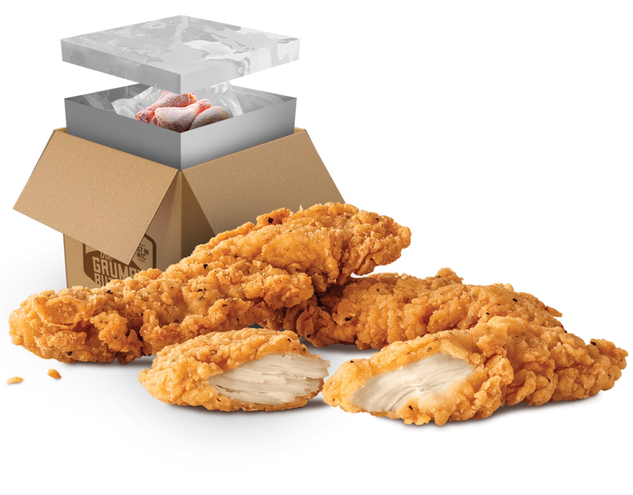 Grumpy Butcher Breaded Chicken Breast Tenders Ready to Cooked, 1 ct, 5 lb each (Frozen)