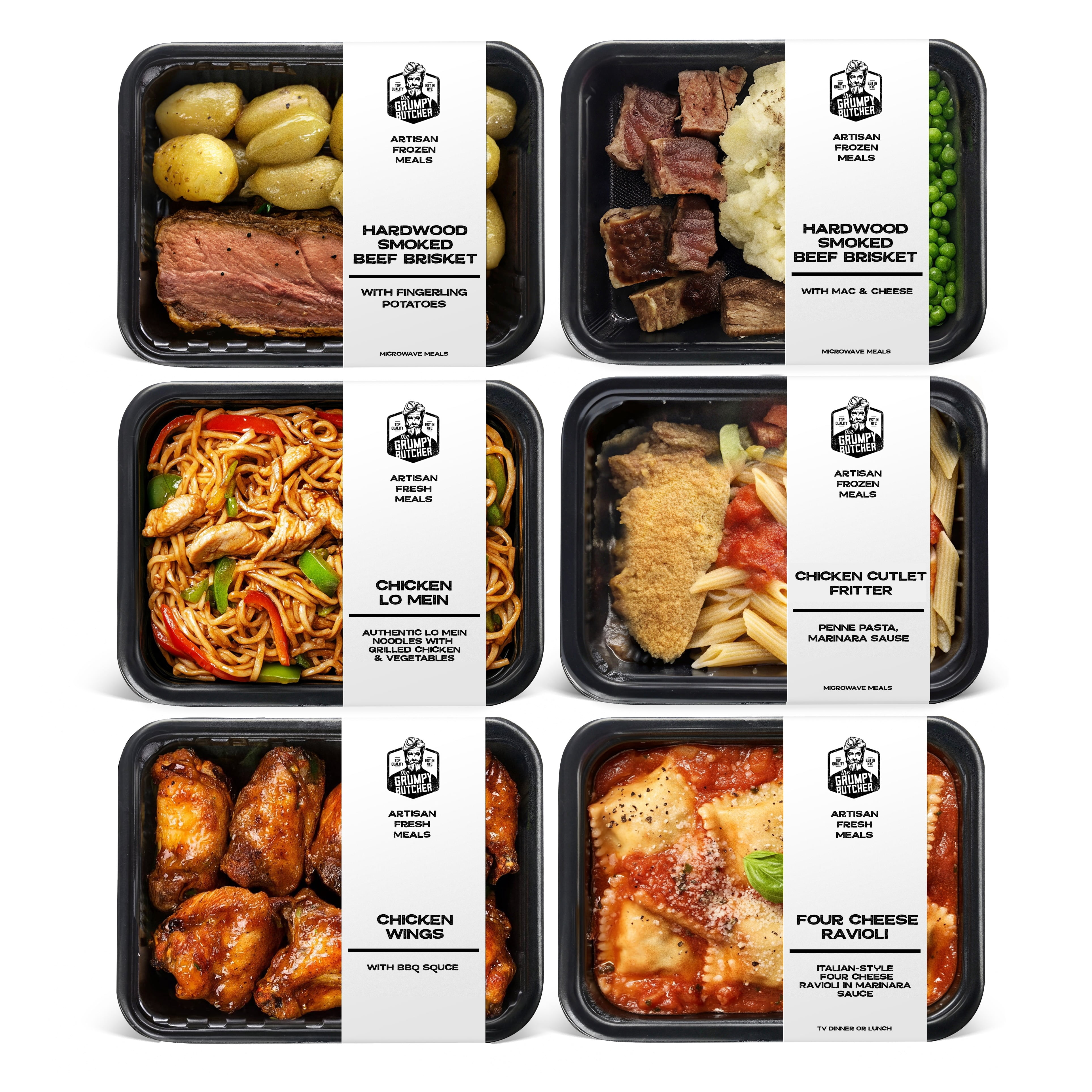 Grumpy Butcher Frozen Meals BBQ Fusion Sampler Set, 6 ct, 12 oz
