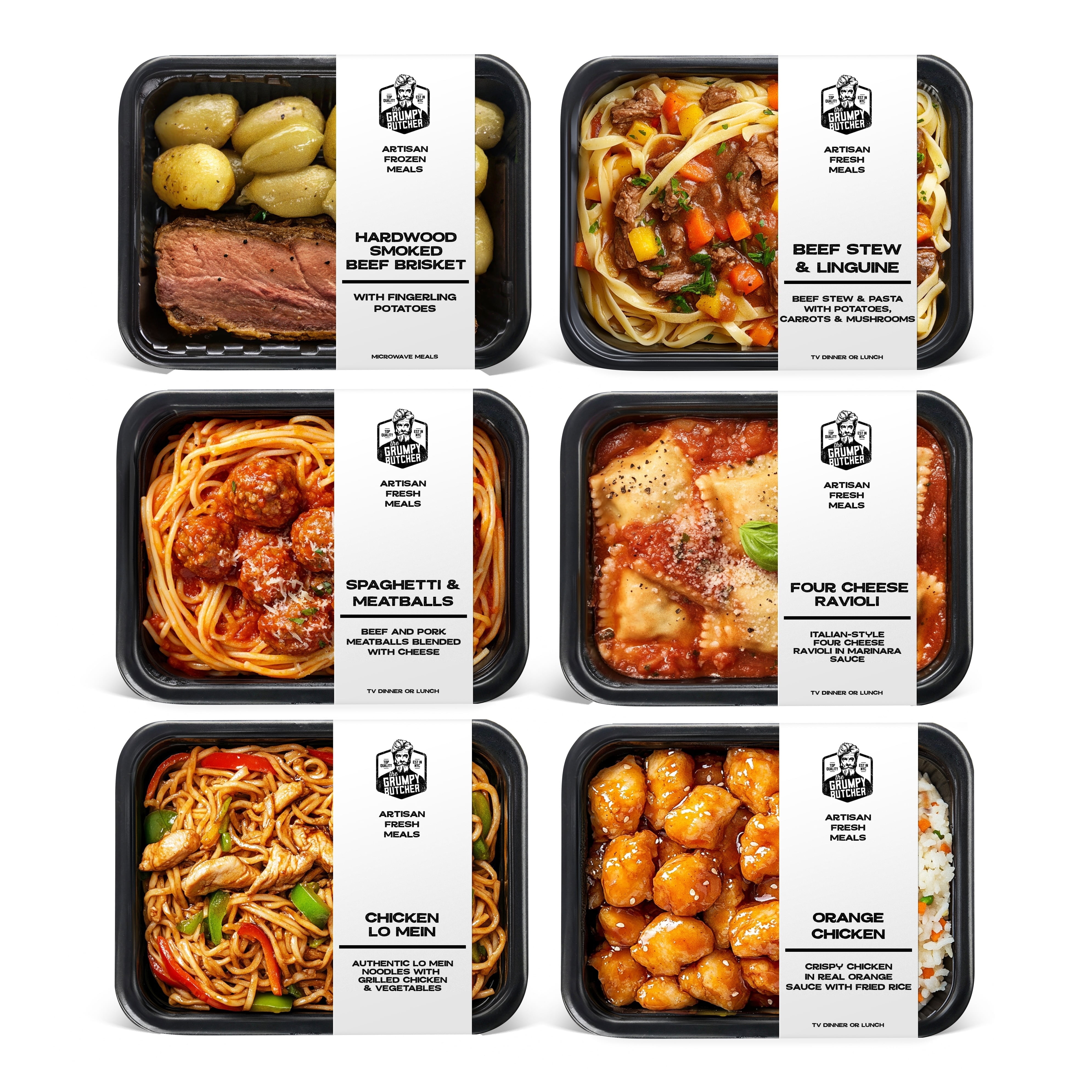 Grumpy Butcher Premium Meals Comfort Classics Sampler Set, 6 ct, 12 oz tray