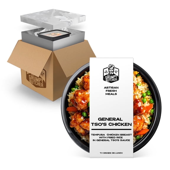 Grumpy Butcher Premium Meals General Tso Chicken & Fried Rice, 6 ct, 10 oz bowl