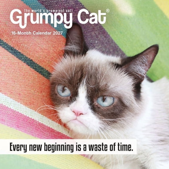 Grumpy Cat 2027 Mini Wall Calendar, (Paperback)