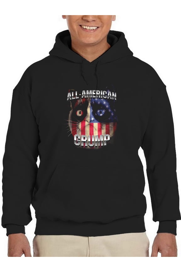 All American Grump Hoodie Men -T-Line Designs, Male Small